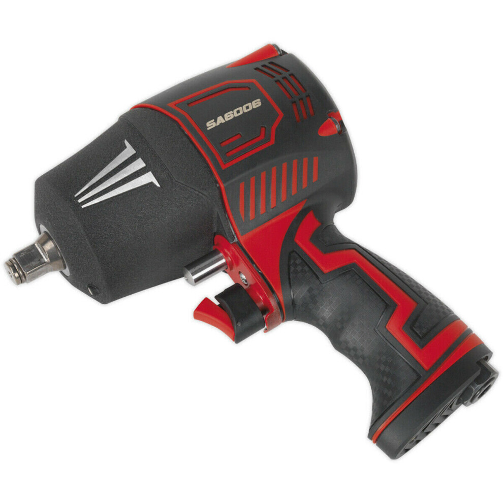 Heavy Duty Composite Air Impact Wrench - 1/2 Inch Sq Drive - Twin Hammer 