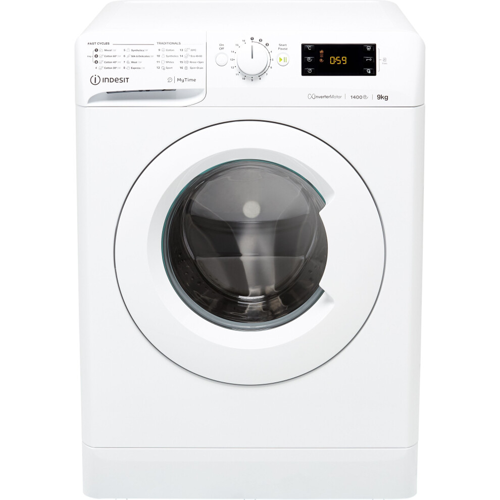 Indesit MTWE91495WUKN 9kg Washing Machine with 1400 rpm - White - B Rated 